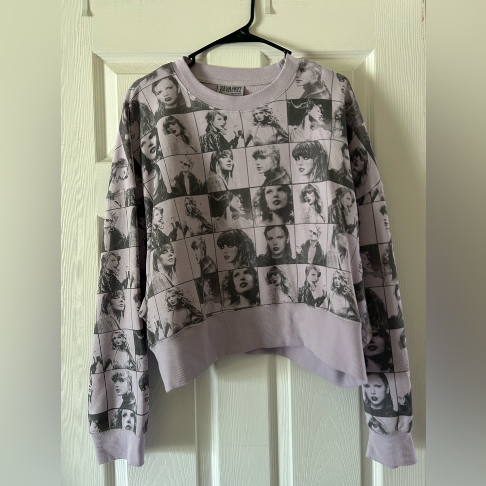 Taylor Swift Eras Tour Lavender Crop Sweatshirt